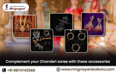 Complement your Chanderi saree with these accessories