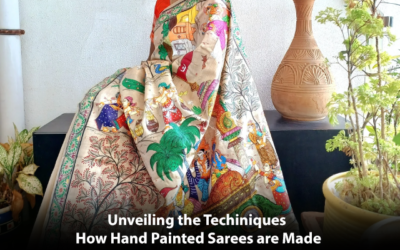 Unveiling the Techniques How Hand Painted Sarees are Made