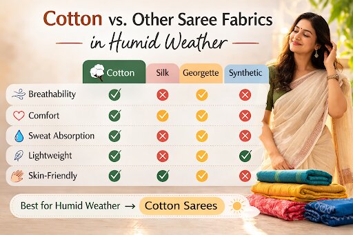 Cotton vs. Other Saree Fabrics