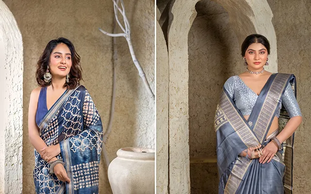Indian women showcasing elegant saree draping styles and traditional fashion looks